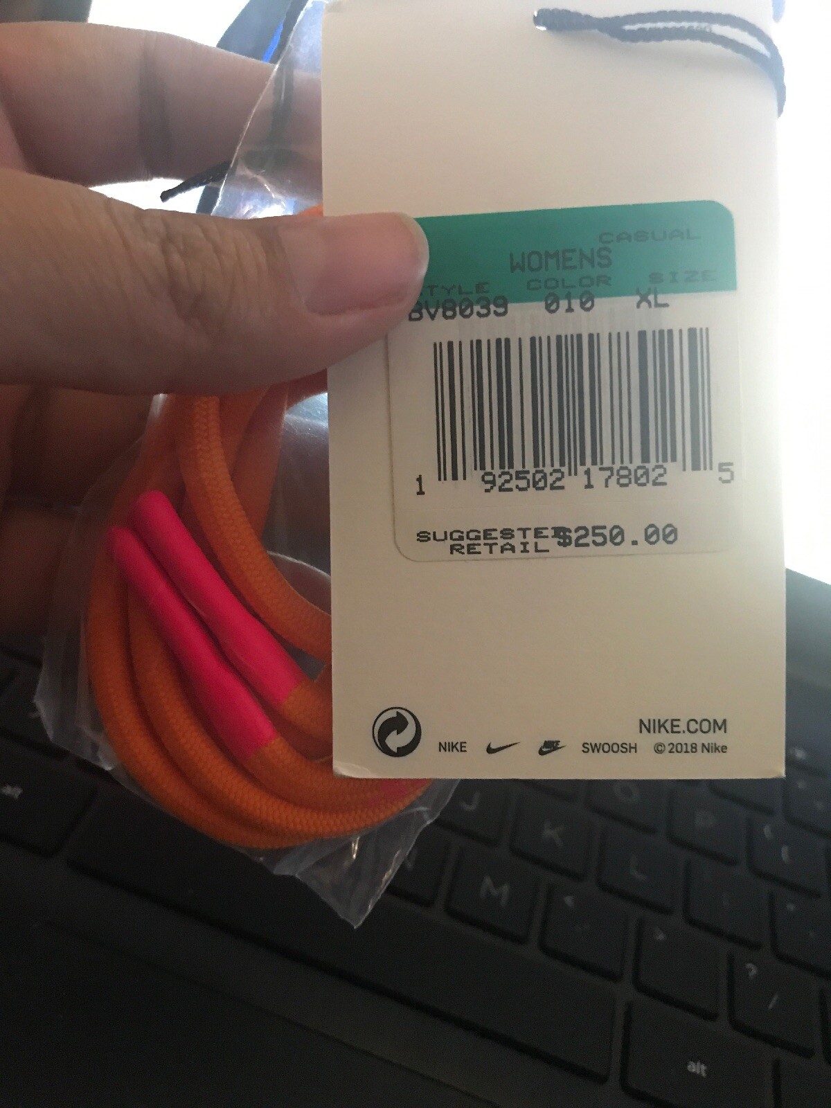 OFF WHITE X NIKE BIANCO SPORCO x Nike giacca Windbreaker da donna nera blu taglia XL NUOVA AUTENTICA