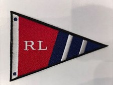 Polo Ralph Lauren Red White Blue Yacht Flag Stick On Embroidered Patch BRAND NEW