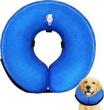 Inflatable Surgery Recovery Collar Blue Dogs/Cats Soft Pet Large Blue Bencmate