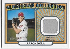 2021 Heritage Baseball Clubhouse Collection Relics Aaron Nola Phillies