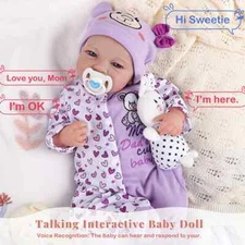 20'' Reborn Baby Dolls with Heartbeat Realistic Baby Interactive multifunctional