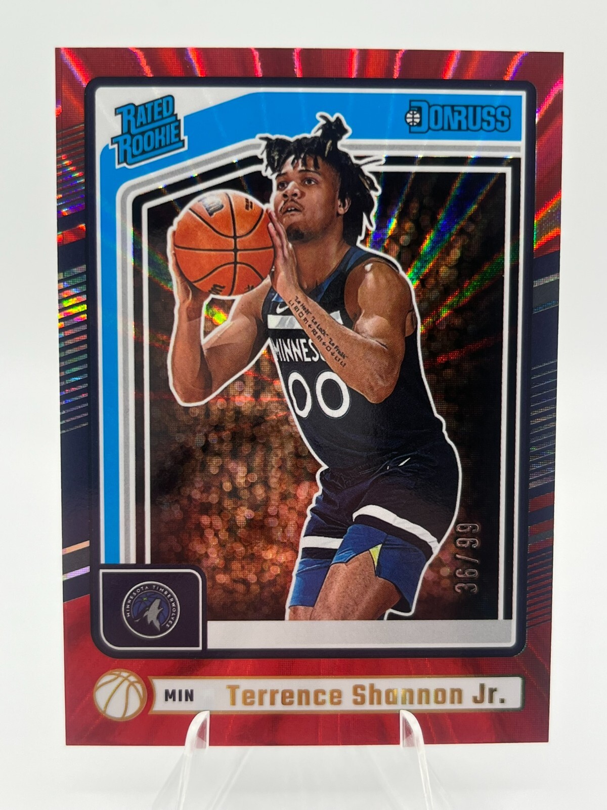 2024-25 Panini Donruss Rated Rookie Terrence Shannon Jr. #226 Holo Red Laser /99
