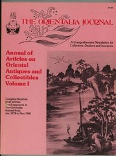 The Orientalia Journal Vol 1 Articles Oriental Antiques Collectibles Ceramics