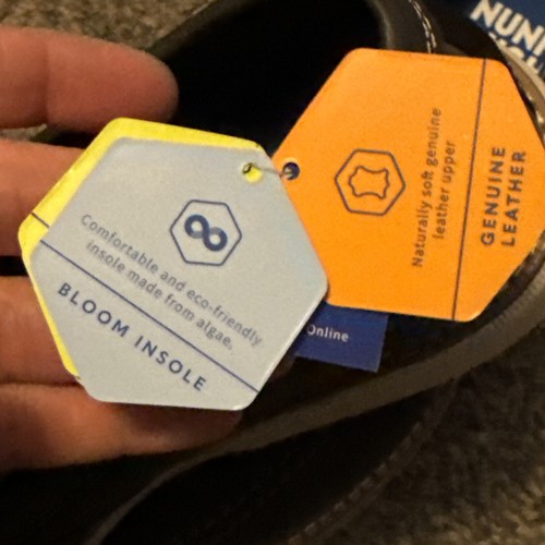 Mocasines Nunn Bush para Hombres 10.5M Otto Mocasín Sin Cordones Cuero Gunmetal Plantilla Flor - Imagen 12 de 17