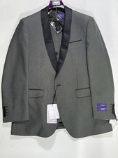 Mens Statement Italy Black and White Micro Polka Dot 3 Piece Tuxedo 40R NEW