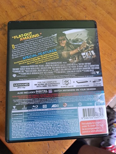 Mad Max Fury Road - 4K Ultra HD UHD + Blu-Ray New & Sealed - Region B - Picture 2 of 3