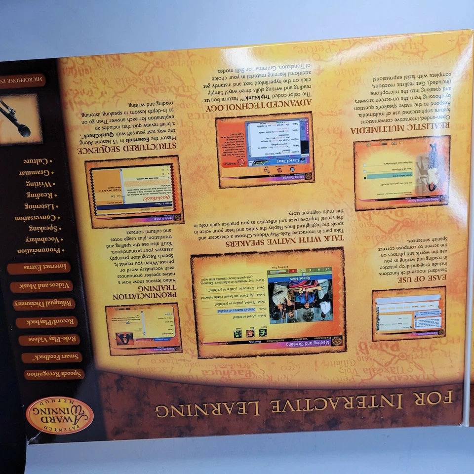 Learn Spanish Your Way Interactive Comprehensive Bx SET 5 CD Workbook Microphone - Image 3 of 4