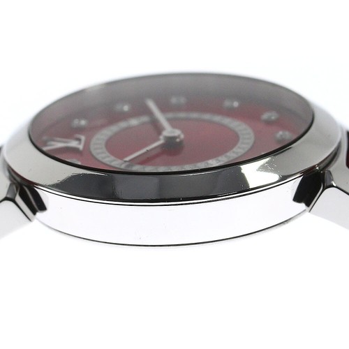 Louis Vuitton Tambour Q1J03 11P Diamant rotes Zifferblatt Quarz Damenuhr_798294 - Bild 4 von 6