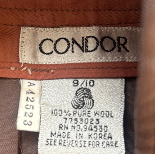 Gonna donna vintage Condor marrone plissettata taglia 9/10 con bottoni 100% lana - Foto 8 di 9