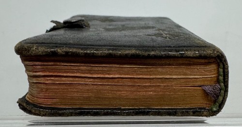 Antique Polish Miniature Prayer Book Mother of Pearl Crucifix 1914 Leather Bound - Picture 11 of 14
