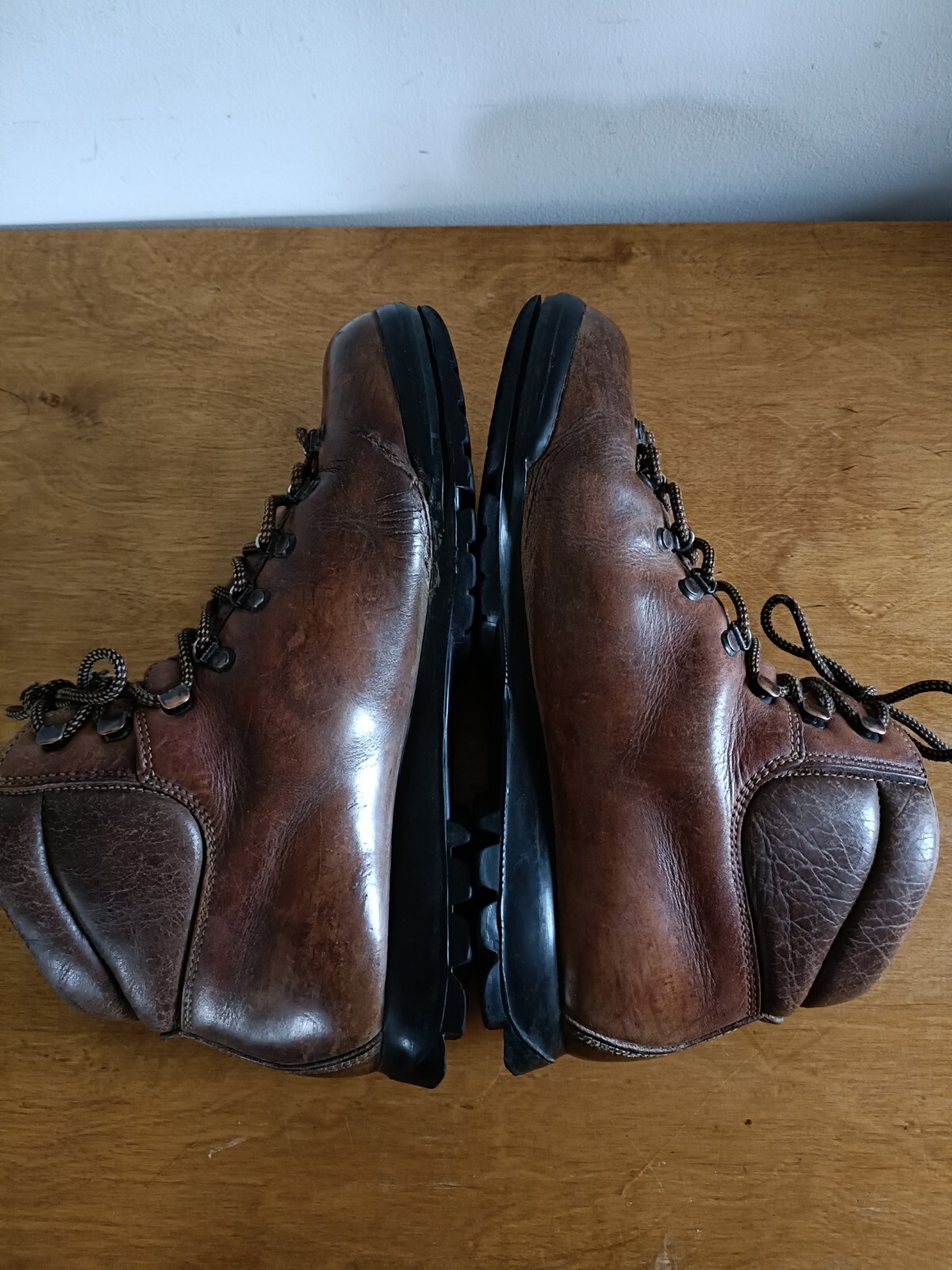 Scarpa Asolo BX 35851 Hiking Leather Boots Attak Brown Made In Italy Vibram UK10 eBay