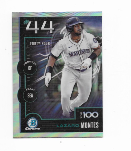 2025 Bowman: Lazaro Montes #BTP-44 Chrome Bowman Scouts Top 100 Prospects Card