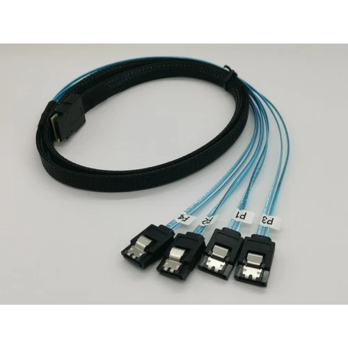 Cable Mini SAS Mini-SAS (SFF-8087) a SATA Forward Breakout Interno HBA RAID EE. UU. - Imagen 3 de 4