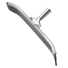 24 in Curved Industrial Duty Steel Floor Squeegee Garage Driveway Water Cleaning