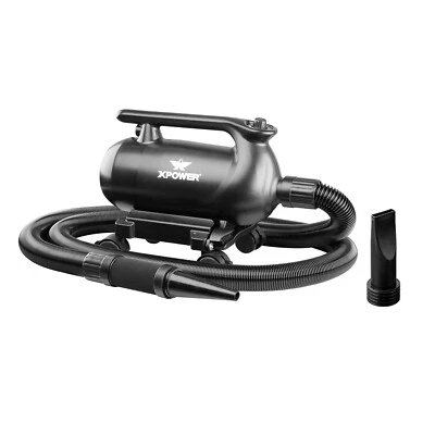 XPOWER A-16 Black Professional Car Dryer Blower with Mobile Dock w/caster wheels
