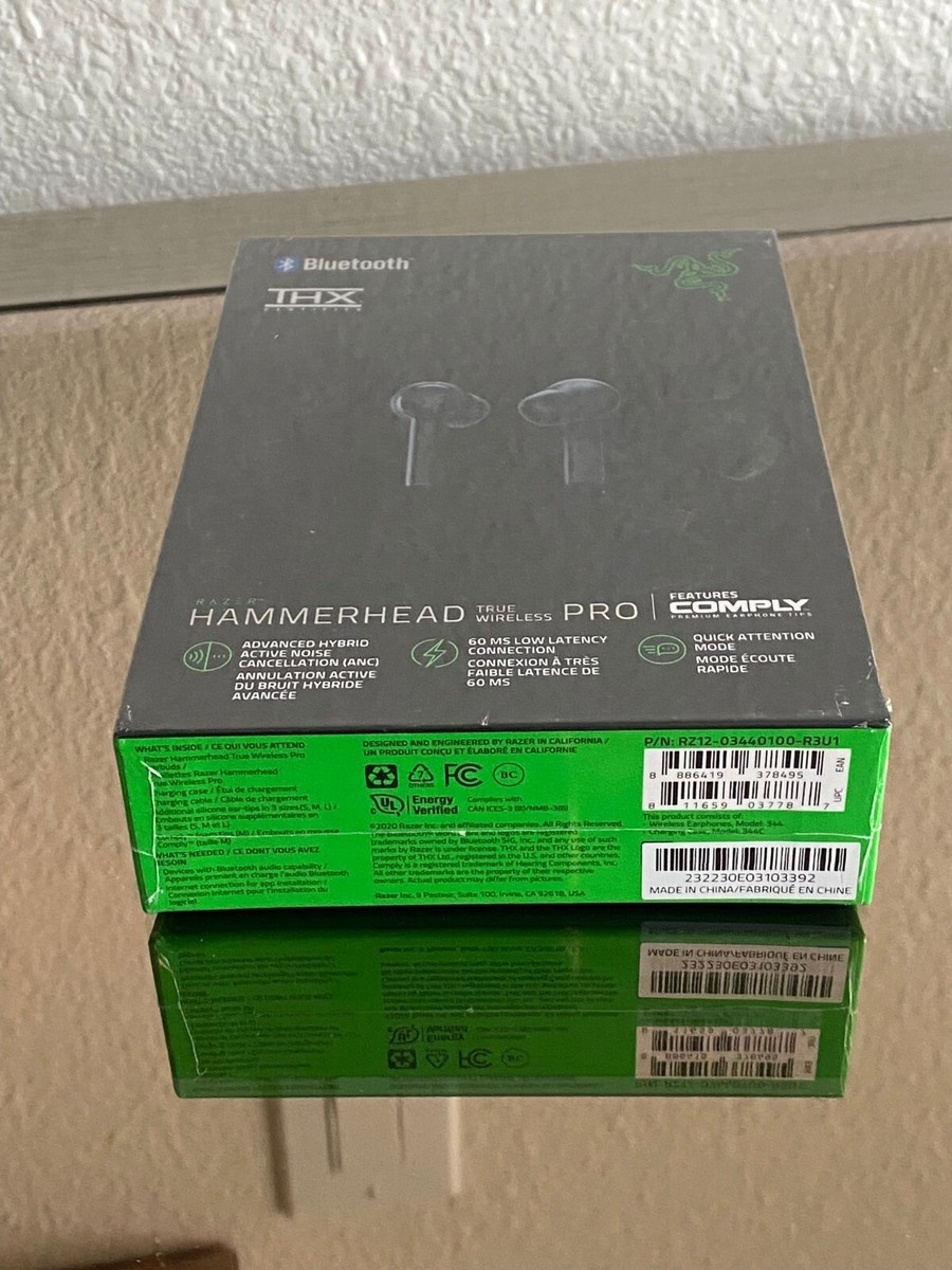 Razer Hammerhead True Wireless Pro In-Ear Headset - Black Razer Hammerhead True Wireless Pro In-Ear Headset - Black