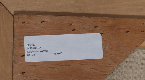 James Hiroshi Suzuki, Instability, Acryl auf Leinwand, verso signiert - Bild 2 von 4