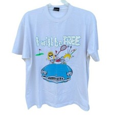 VTG Screen Stars Best Single Stitch I Will Be Free Vacation Retirement Tee XL