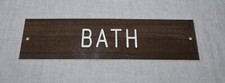 VINTAGE BATH BATHROOM RESTROOM PLASTIC SIGN
