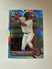2022 Bowman Draft Base Chrome Sky Blue BDC-104 Ceddanne Rafaela Red Sox