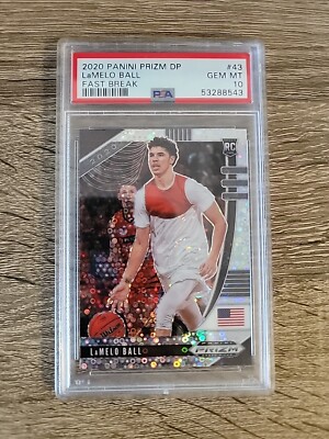 2020 Panini Prizm Draft Picks Fast Break LaMelo Ball PSA 10 Rookie 