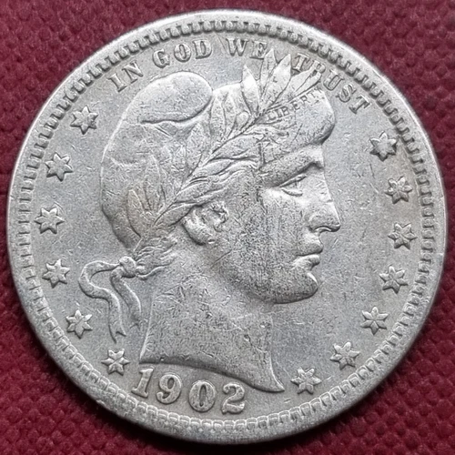 1902 Barber Quarter — photo from another recent sale