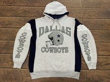 VTG Dallas Cowboys NFL Sweatshirt Hoodie Made in USA Sz XL Fit L 
