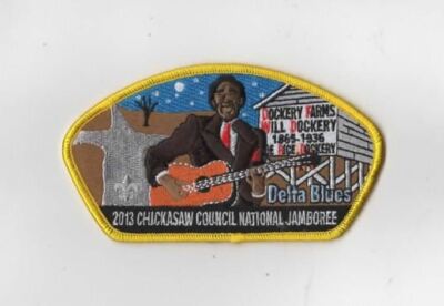 2013 National Jamboree Chickasaw Council Delta Blues YEL Bdr. [KY-4761]