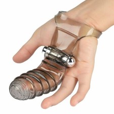 Double Finger G-Spot Vibrating Glove Fingering Sex Toy for Women Couples