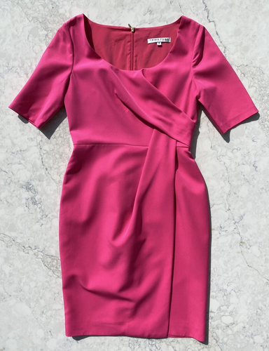 Trina Turk Magenta Pink Suave Stretch Short Sleeve Sheath Dress 4