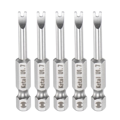 5uds 1.7mm Llave Puntas Destornillador 1/4" Hexagonal 2" Longitud U Tipo | eBay
