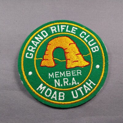 Grand Rifle Club NRA Member Moab Utah UT Felt 4 3/4'' Cloth Patch