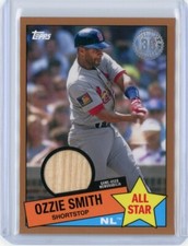 2020 Topps Ozzie Smith 1985 Topps All-Star 35th Anniversary Bronze Bat Mem. 3/50