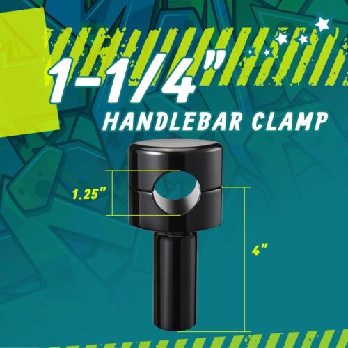 4" Motorcycle Handlebar Riser 1-1/4" Clamp For Harley Softail Dyna Road Glide - Foto 4 di 7