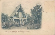 PORTUGAL MADEIRA Santa Anna (Palhoca) house 1900s PC
