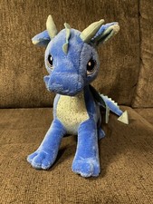 Aurora World 2018 Plush Blue Sparkle Tales Dragon Indigo Stuffed Toy 17 Inches