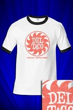Del Taco 1970s Vintage RINGER Tee T-SHIRT  California Fast Food