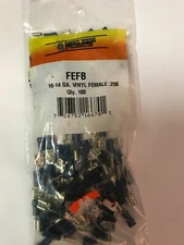 Mize Wire Products FEFMB 100pc 16-14 GA Vinyl FEMALE 0250 PUSH Connector 