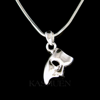 ~The Phantom of the Opera Broadway Theater Masquerade Mask Unisex Charm Necklace