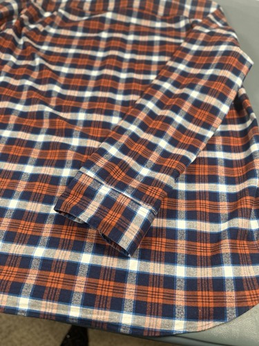 HAWKER RYE Flannel Shirt Mens Size Large Stretch Oxford Plaid Regular Fit - Picture 8 of 13