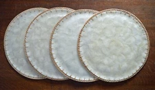 Capiz Shell Round Placemats 14” Charger Plates Set Of 4 (3 Sets Available)