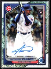 2024 Bowman Chrome Alexander Canario Auto Mojo Cubs, Pirates /150