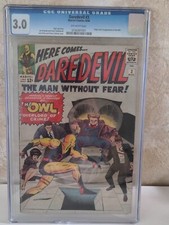 DAREDEVIL #3 🌟 CGC 3.0 🌟 1st Appearance of the OWL! Marvel Graded Comic 1964