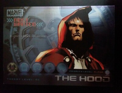 The Hood #M1 SINGLE CHASE CARD: Marvel Heroes & Villains 2010 Most Wanted  