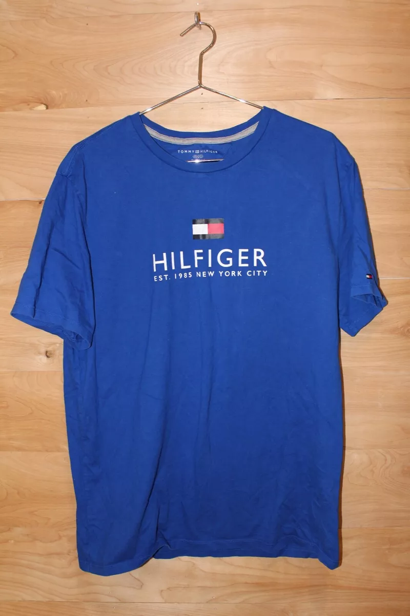 Men&#039;s Hilfiger T-Shirt 1985 New City Size XL Blue |