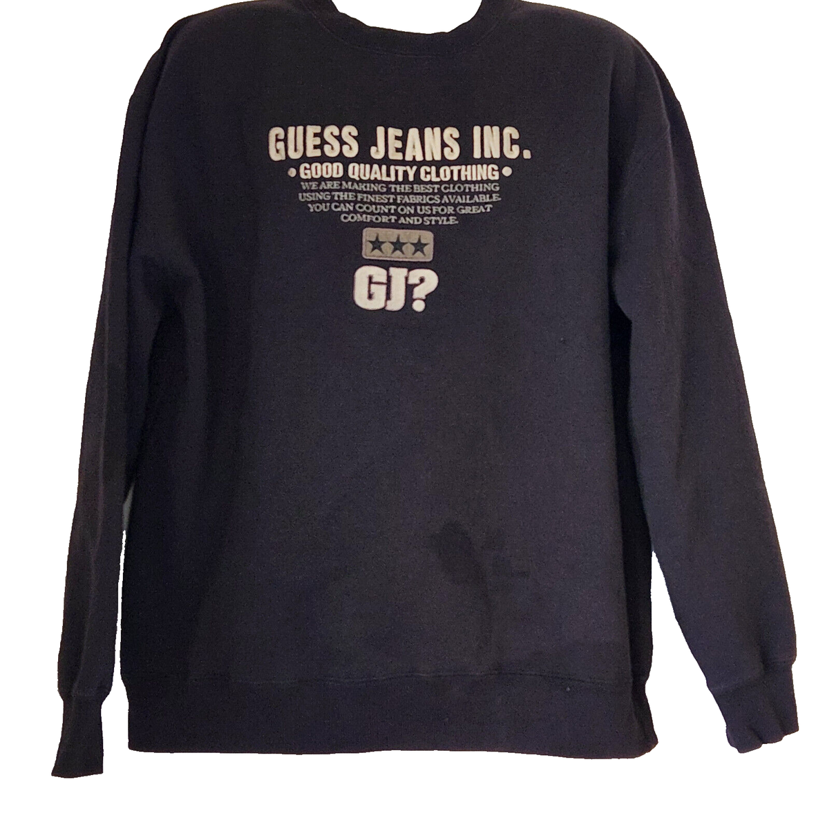 【GUESS JEANS】 Mens Crewneck Sweatshirt VTG Guess Jeans USA Mens XXL Crewneck Sweatshirt Designer