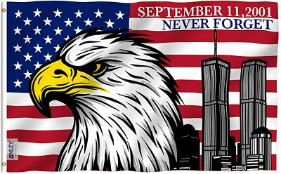 Anley Fly Breeze 3x5 Foot 911 Memorial Flag We Will Never Forget Honoring Flags