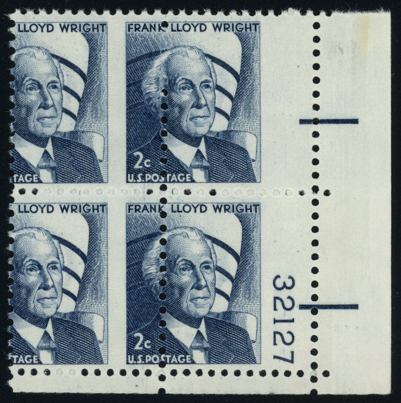 USA Scott# 1280 Mint NH  Plate # Block with Massive Plate # Capture (56285)