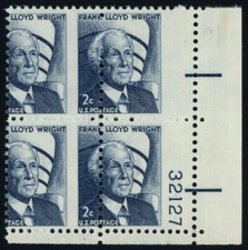 USA Scott# 1280 Mint NH  Plate # Block with Massive Plate # Capture (56285)