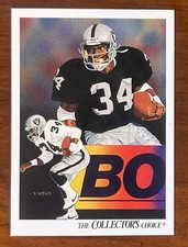 1991 Upper Deck Football BO JACKSON Checklist #93 Los Angeles LA Raiders